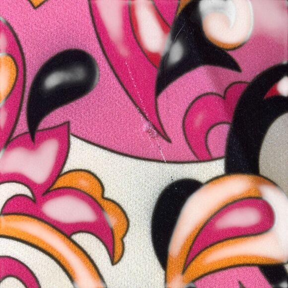 ZARA Pink Paisley High Waist Barbie Retro 60's Summer Trouser Pants Sz M - Picture 11 of 12